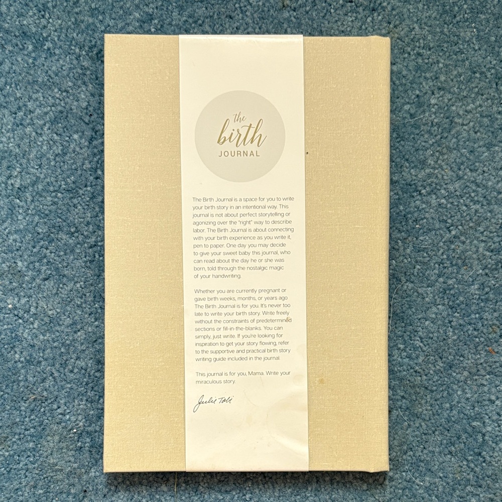 Gold Script Birth Journal - Picture 2 of 4